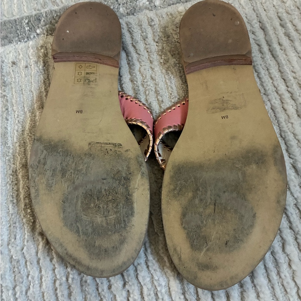 Jack Rogers Ro Leather Sandal in Pink and Rose Gold - Picture 5 of 5